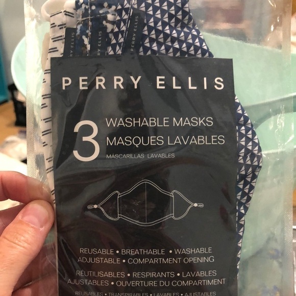 Perry Ellis 3 pack washable Face masks NWT - Picture 5 of 5